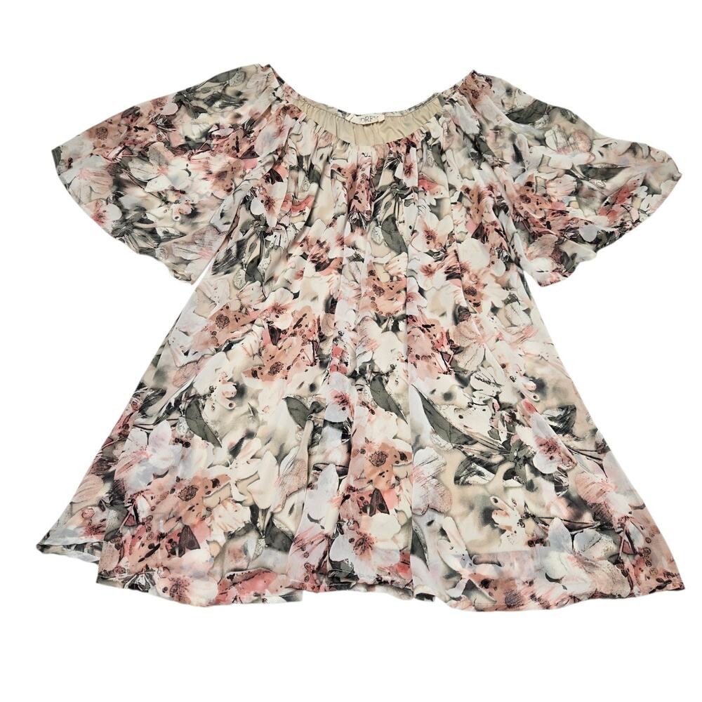 Audrey Women's Top Size XL Multicolor Floral Pattern